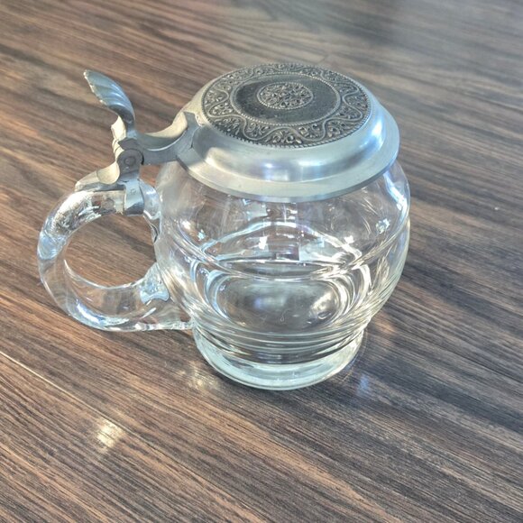 Vintage REIN-ZINN (Made in Germany) Crystal & Pewter Beer Stein - Picture 12 of 12